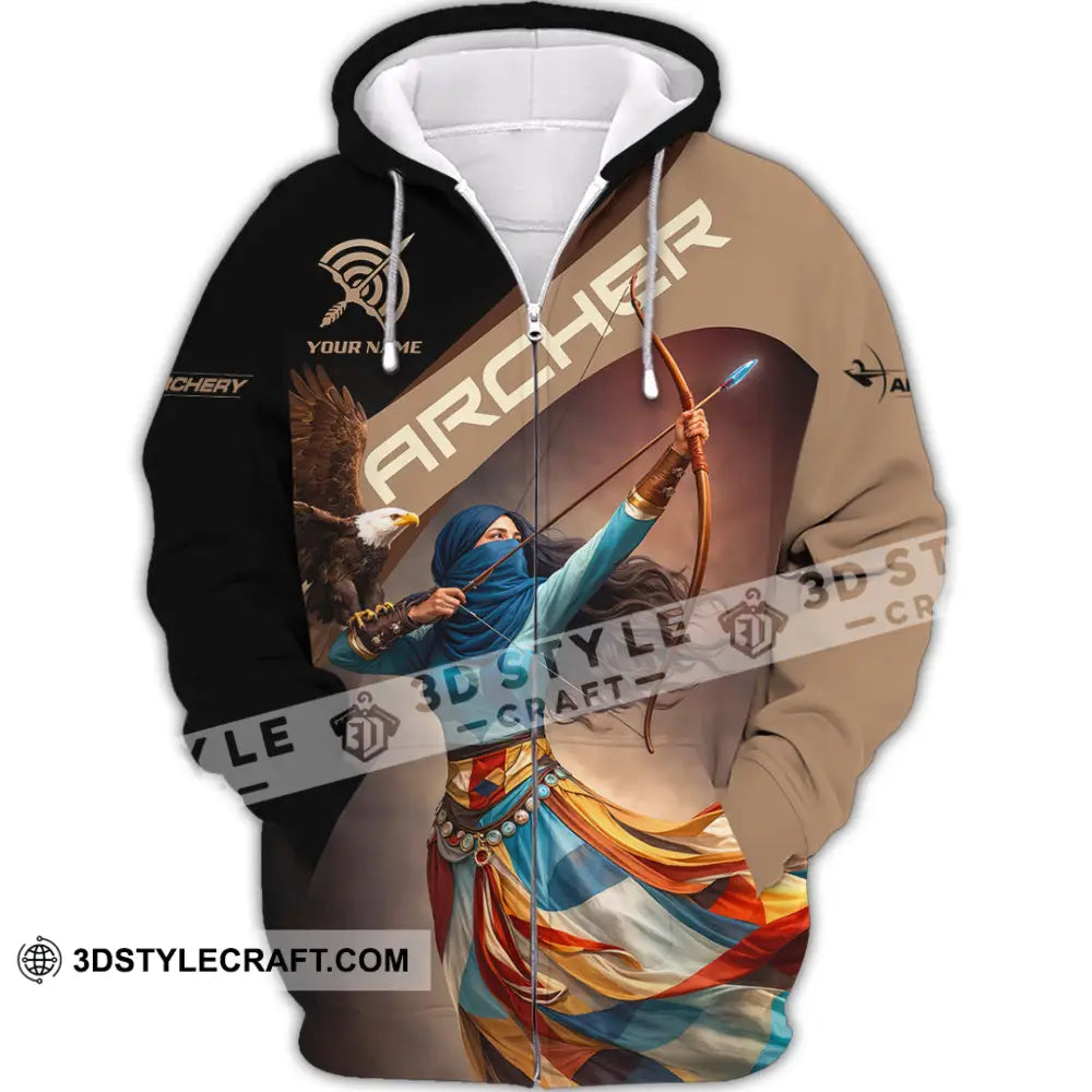 Unisex Shirt - Custom Archer 3D Shirt Zipper Hoodie / S T-shirt