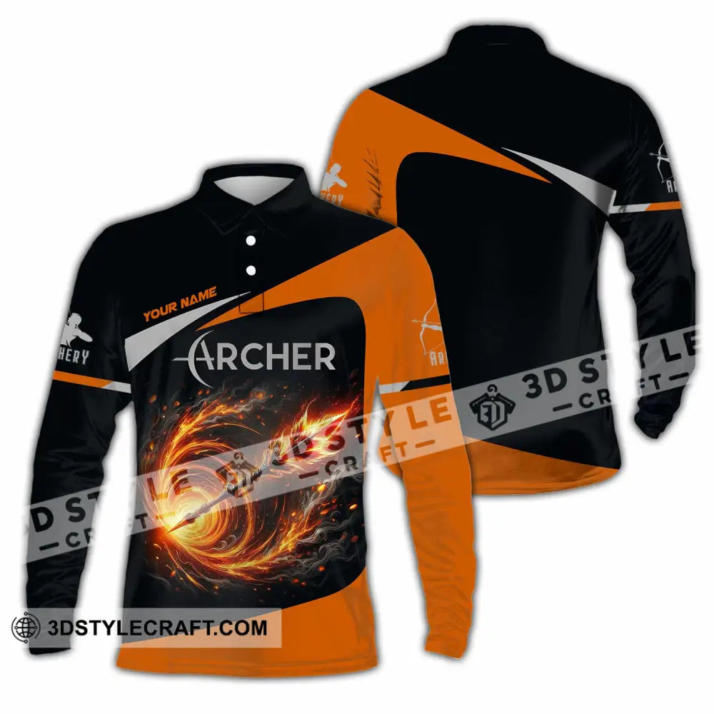 Unisex Shirt - Custom Archer Shirt Long Sleeve Polo / S T-shirt