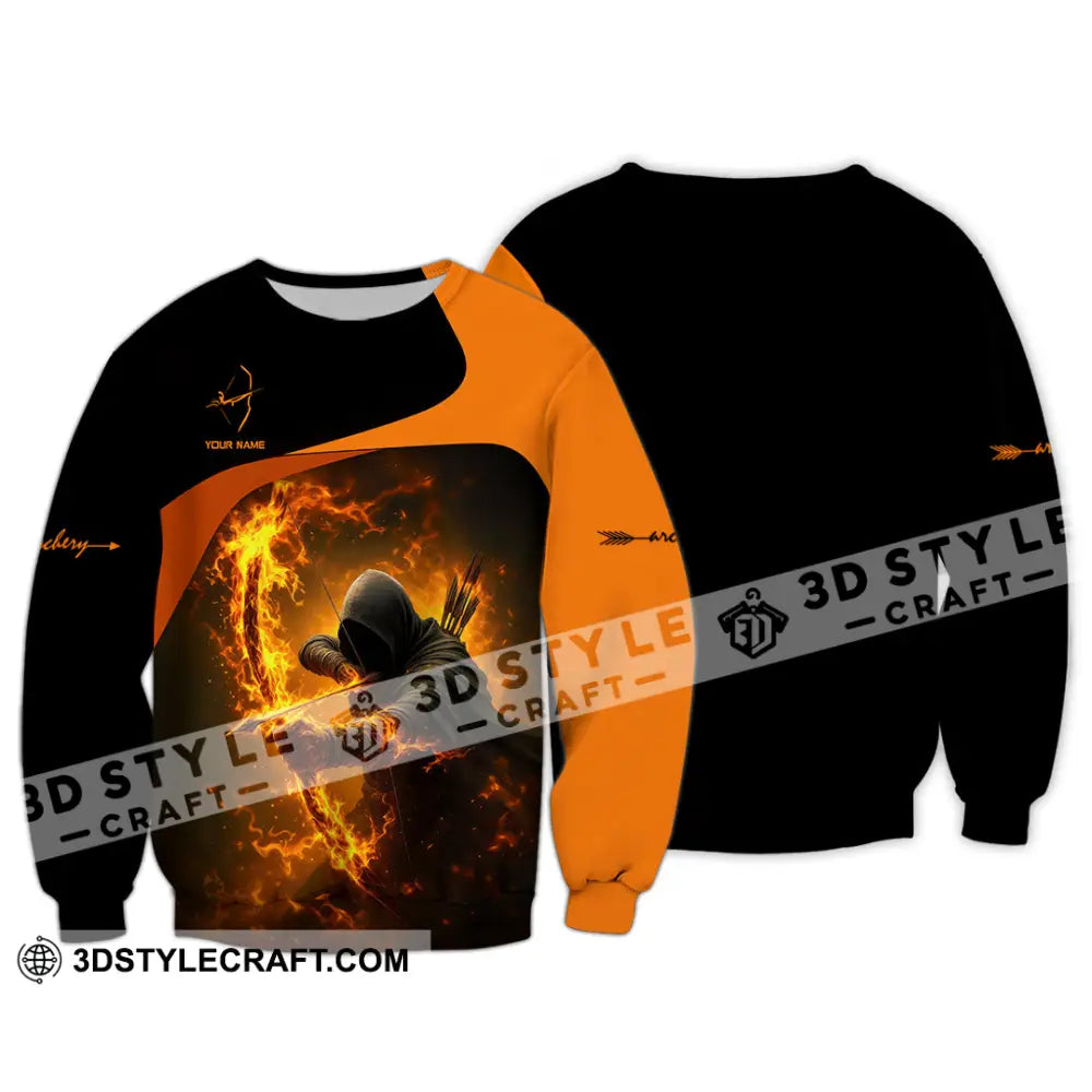 Unisex Shirt - Custom Archery Fire Warrior Archery Player Shirt Long Sleeve / S T-shirt
