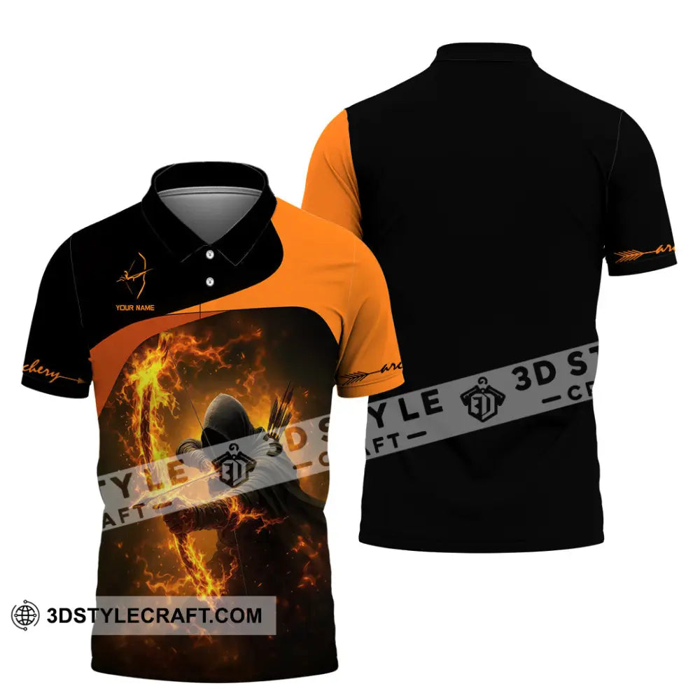 Unisex Shirt - Custom Archery Fire Warrior Archery Player Shirt Polo Shirt / S T-shirt