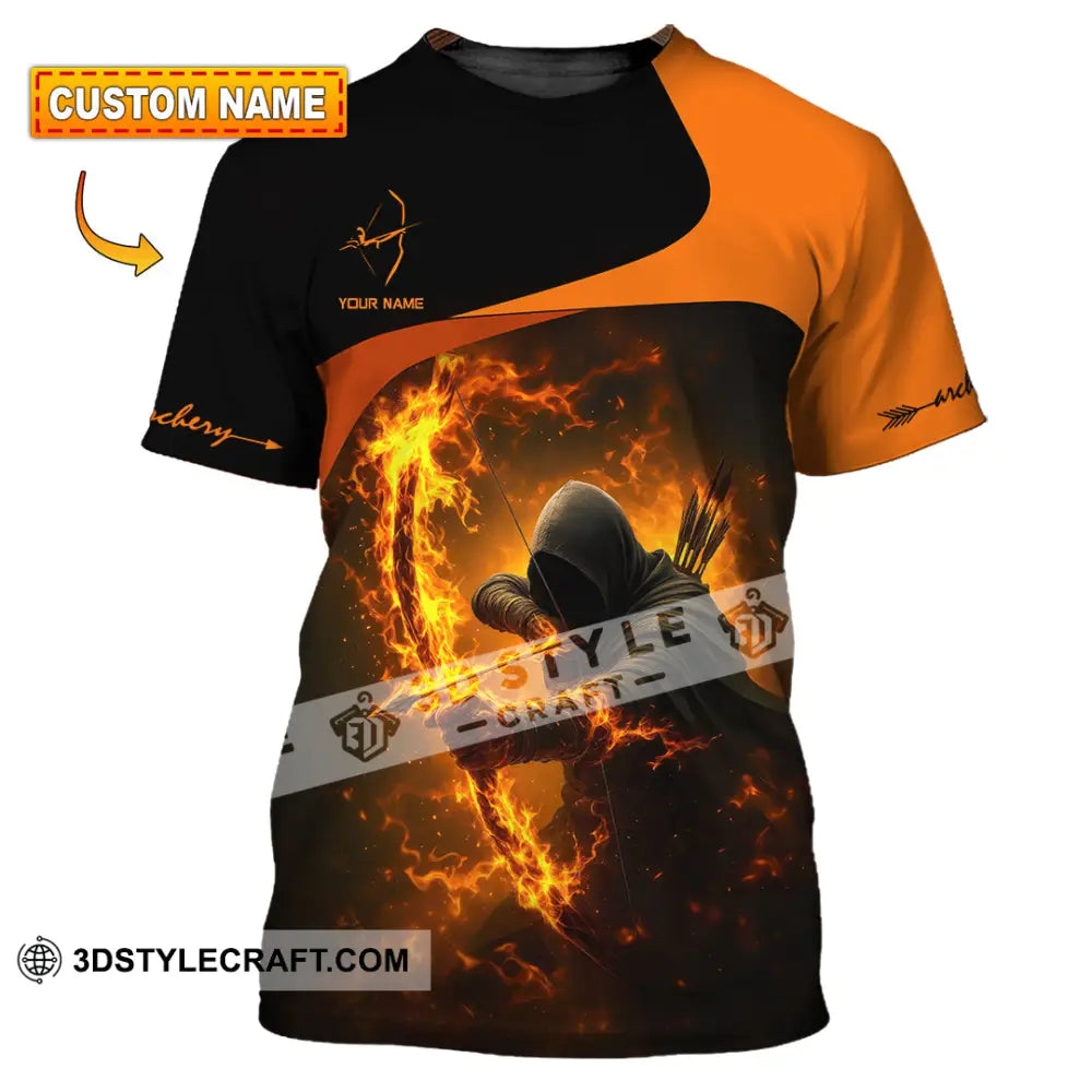 Unisex Shirt - Custom Archery Fire Warrior Archery Player Shirt T-shirt