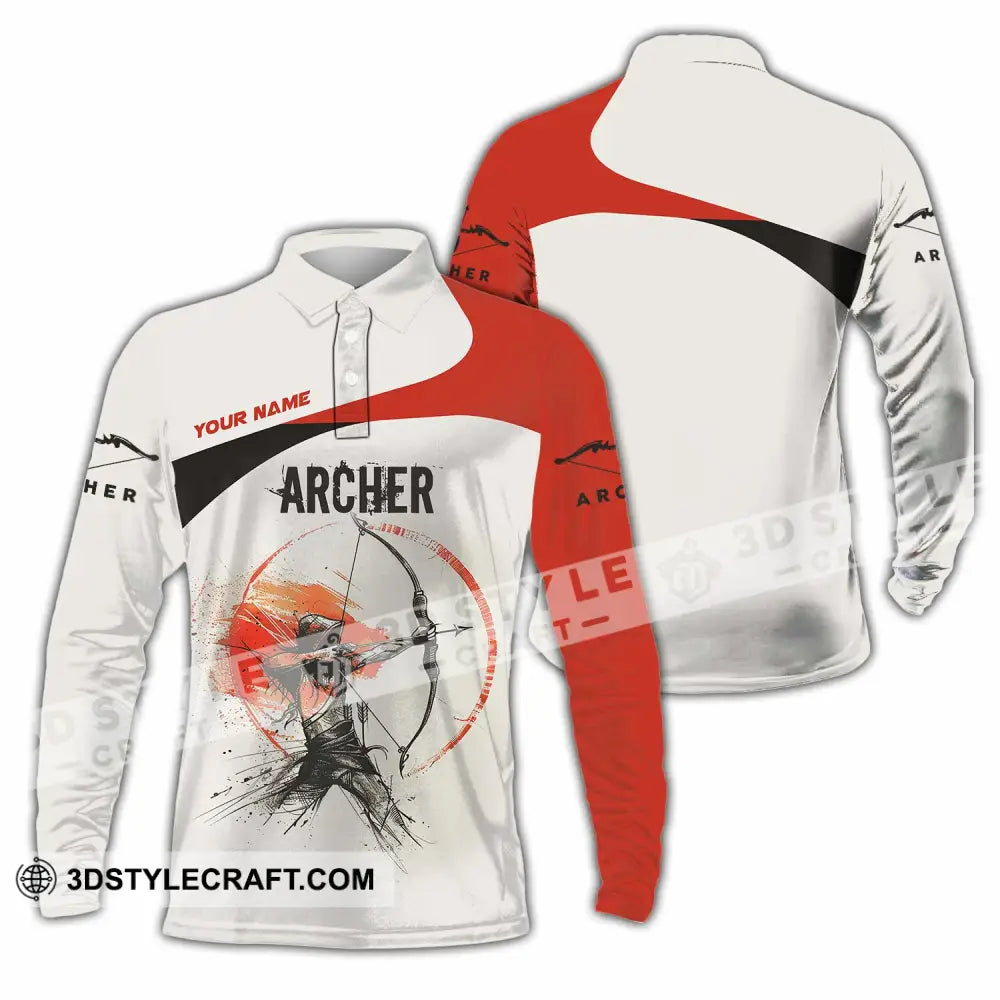 Unisex Shirt - Custom Archery Shirt Long Sleeve Polo / S T-shirt