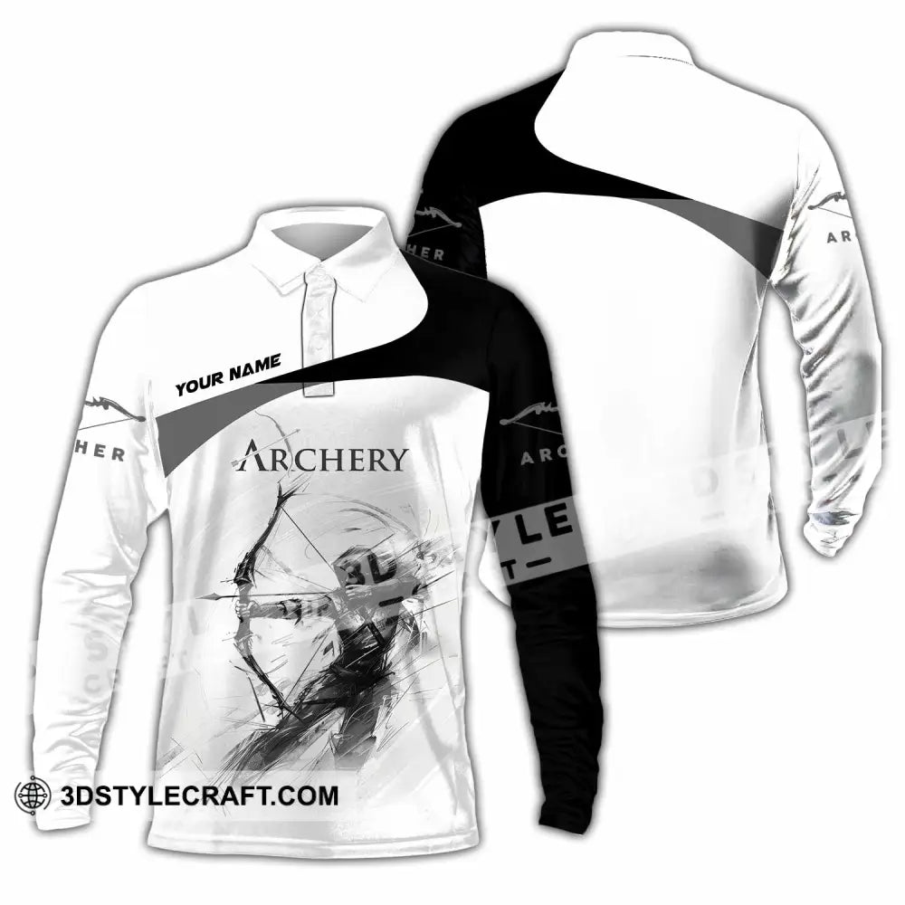 Unisex Shirt Custom Archery Shirt Long Sleeve Polo / S T shirt