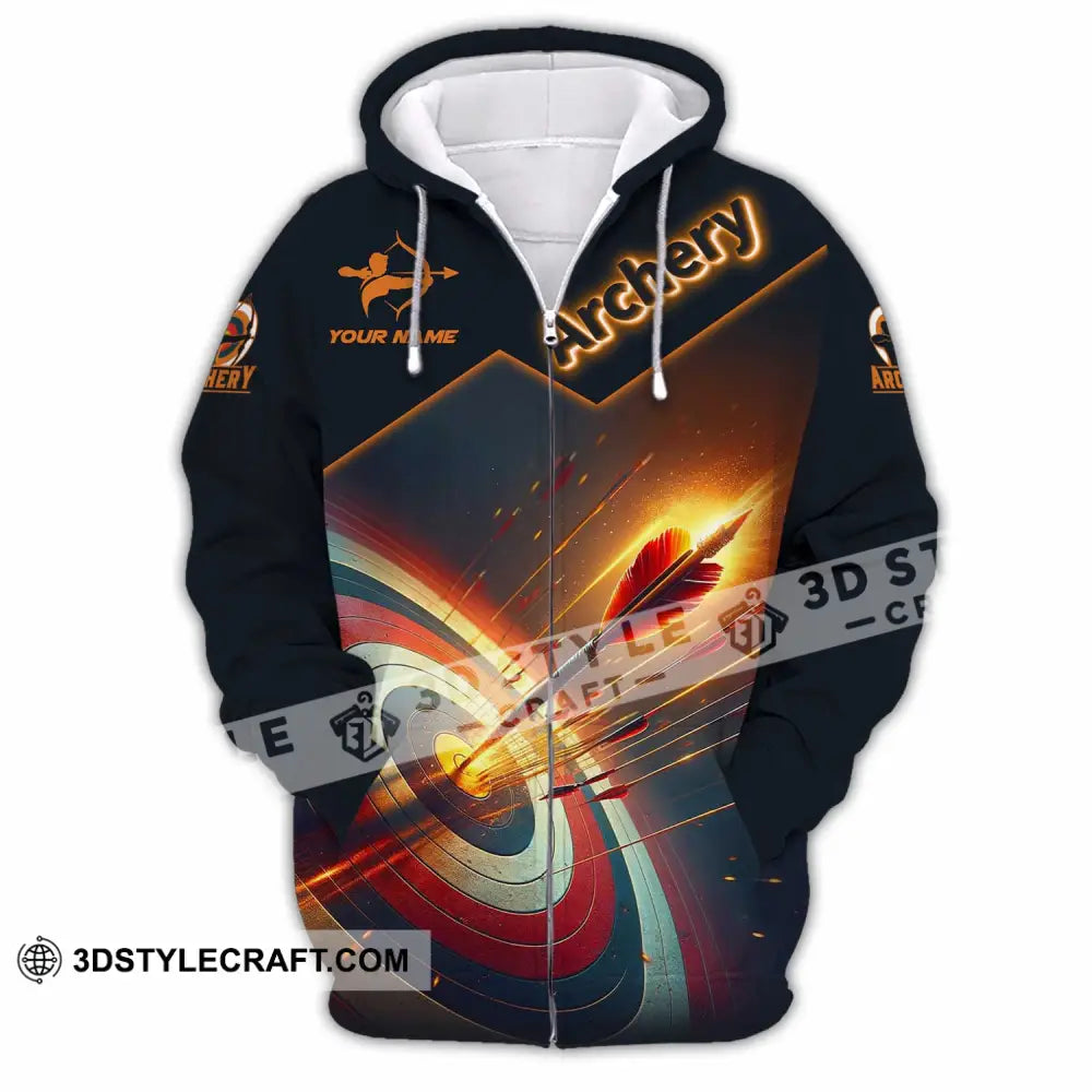 Unisex Shirt - Custom Archery Lover Sport Shirt Zipper Hoodie / S T-shirt