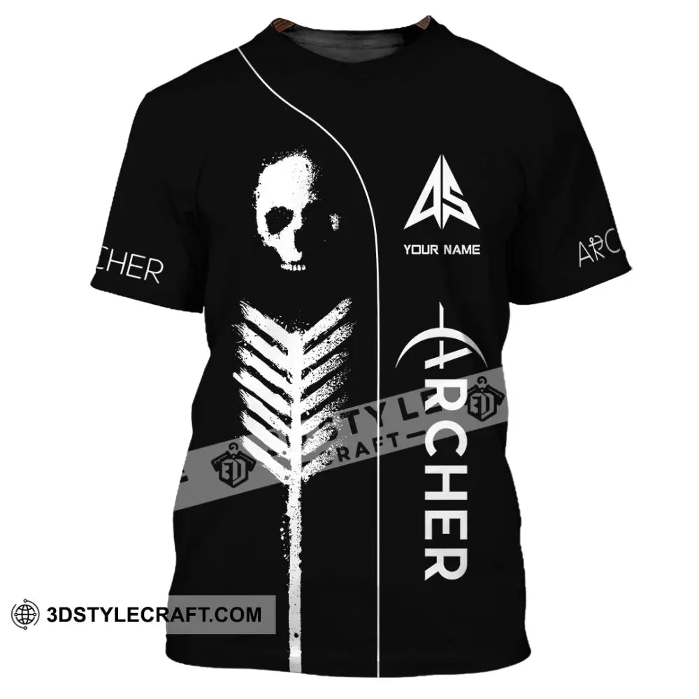 Unisex Shirt - Custom Archery Skullcap Archery Player Shirt T-Shirt / S T-shirt