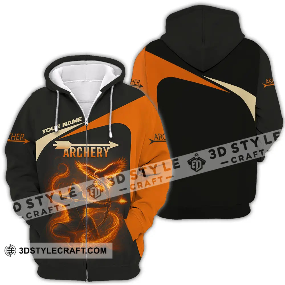 Unisex Shirt Custom Archery Sport Lover Shirt Zipper Hoodie / S T shirt