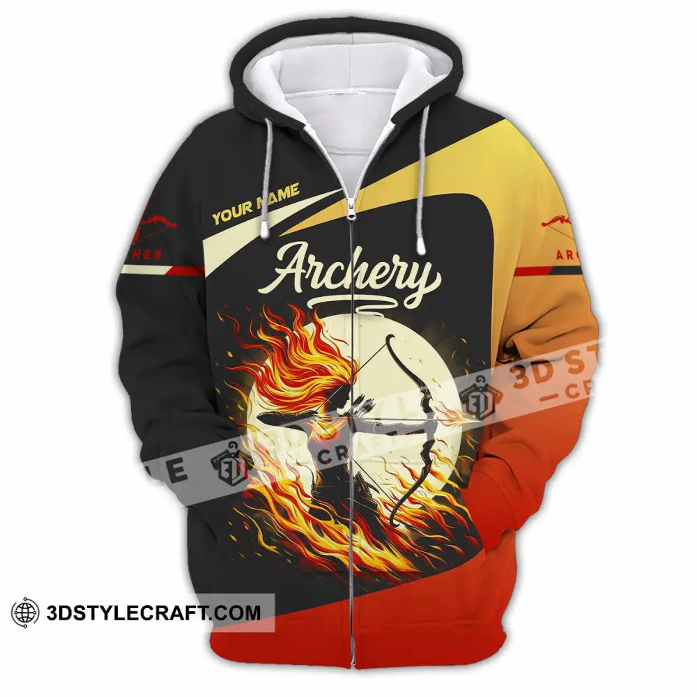 Unisex Shirt - Custom Archery Shirt Zipper Hoodie / S T-shirt