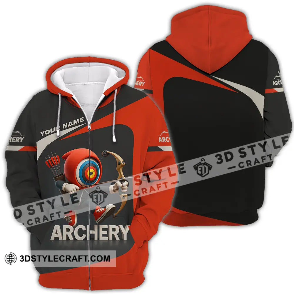 Unisex Shirt - Custom Archery Shirt Zipper Hoodie / S T-shirt