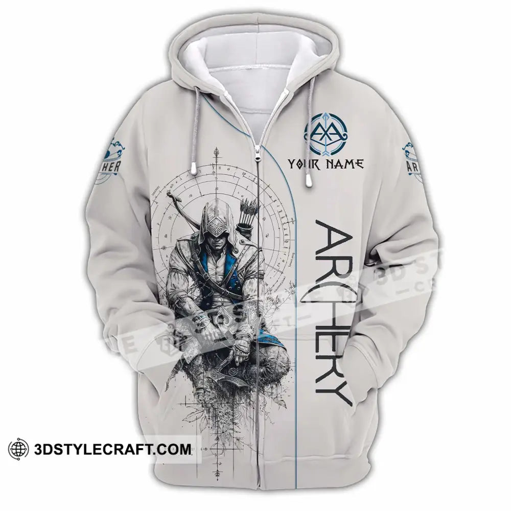Unisex Shirt Custom Archery Shirt Zipper Hoodie / S T shirt