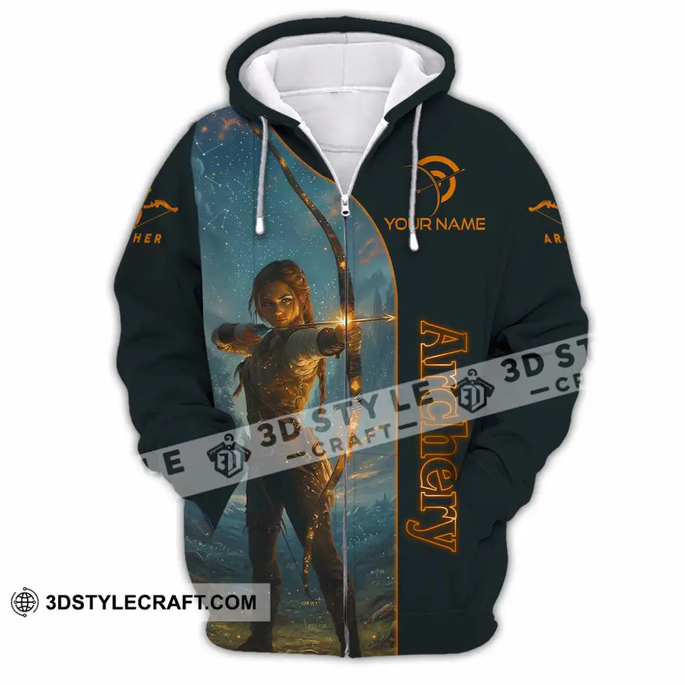 Unisex Shirt - Custom Archery Shirt Zipper Hoodie / S T-shirt