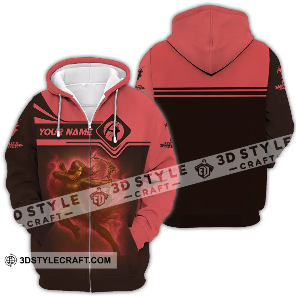 Unisex Shirt Custom Archery Shirt Zipper Hoodie / S T shirt