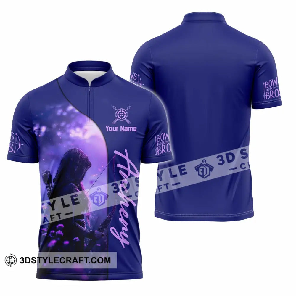 Unisex Shirt - Custom Archery Shirt - Zipper Polo Shirt / S - T-shirt