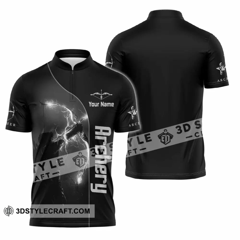 Unisex Shirt - Custom Archery Shirt - Zipper Polo Shirt / S - T-shirt