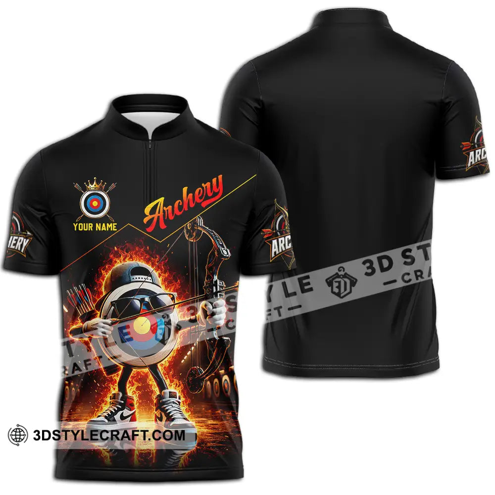 Unisex Shirt - Custom Archery Shirt - Zipper Polo Shirt / S - T-shirt