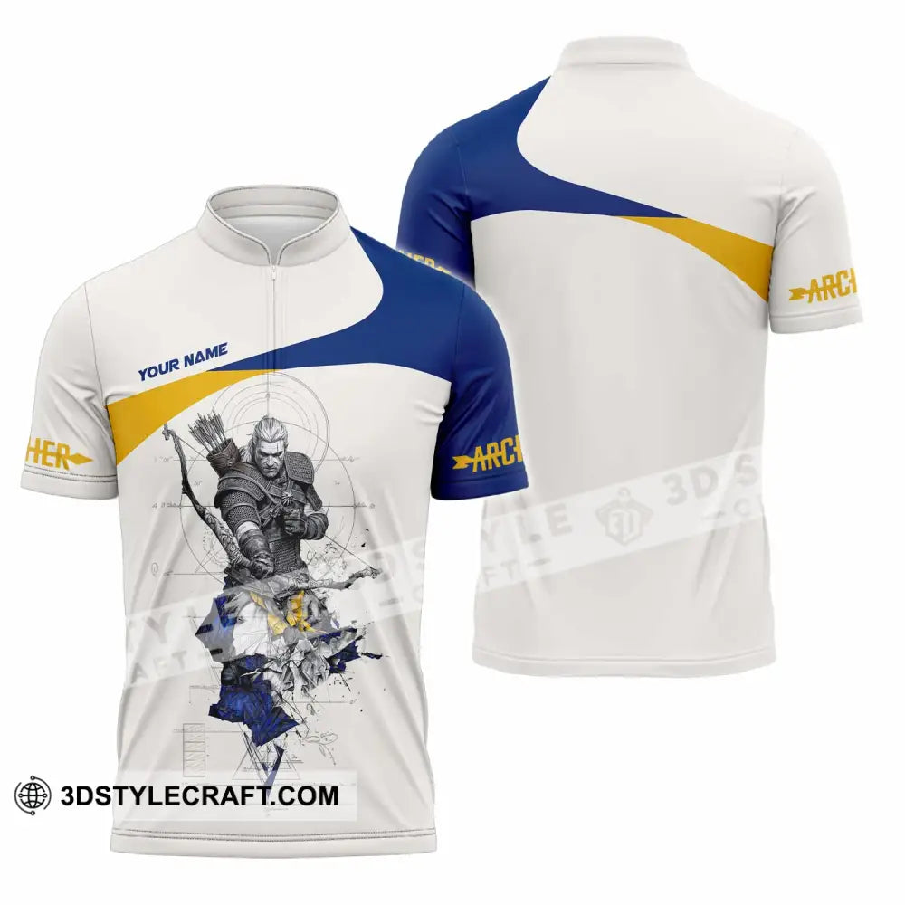 Unisex Shirt - Custom Archery Shirt - Zipper Polo Shirt / S - T-shirt