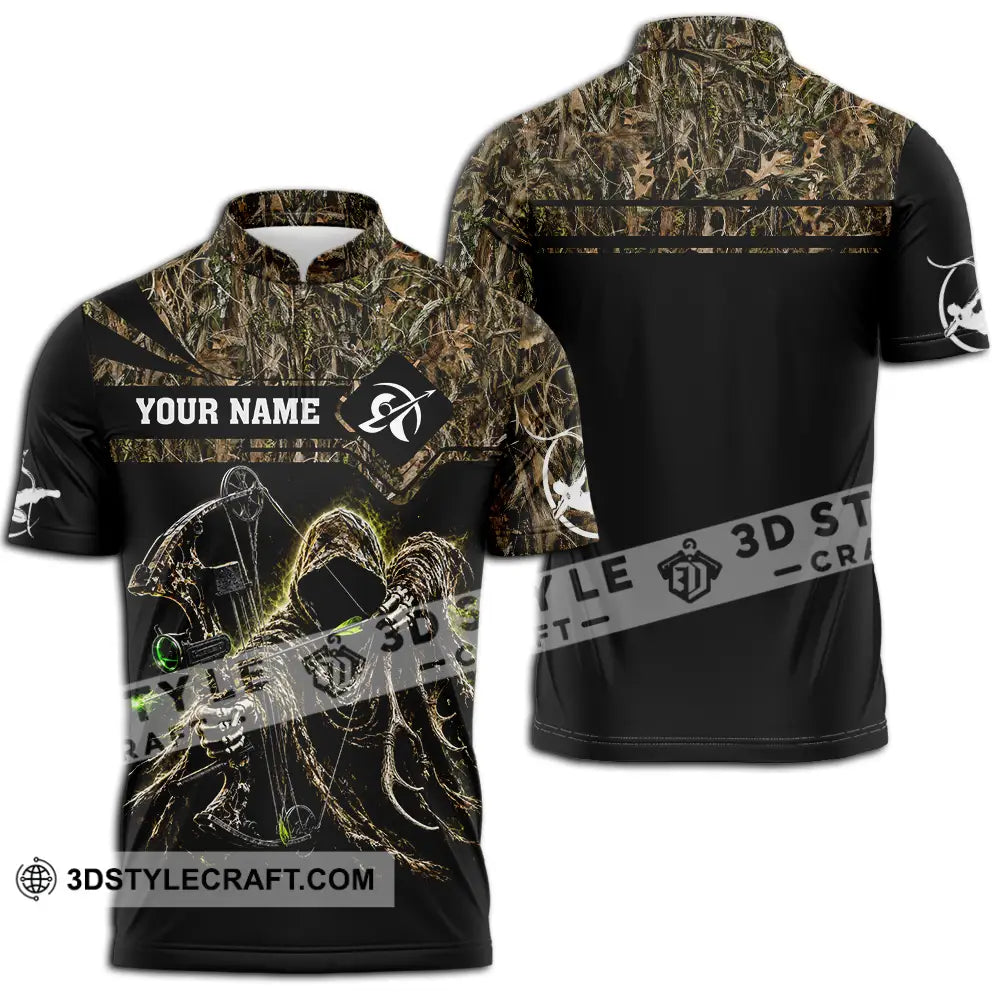 Unisex Shirt - Custom Archery Shirt - Zipper Polo Shirt / S - T-shirt