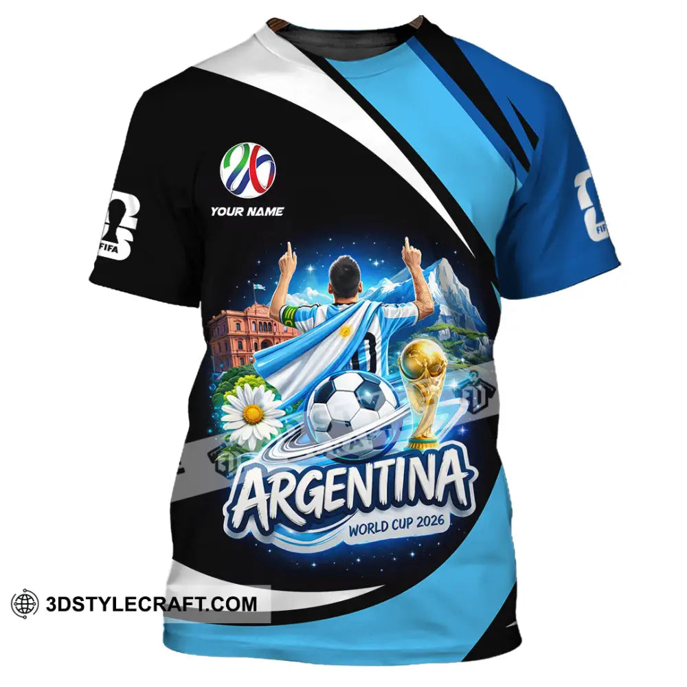 Unisex Shirt - Custom Argentina World Cup 2026 2026 3D Shirt - T-Shirt / S - T-shirt