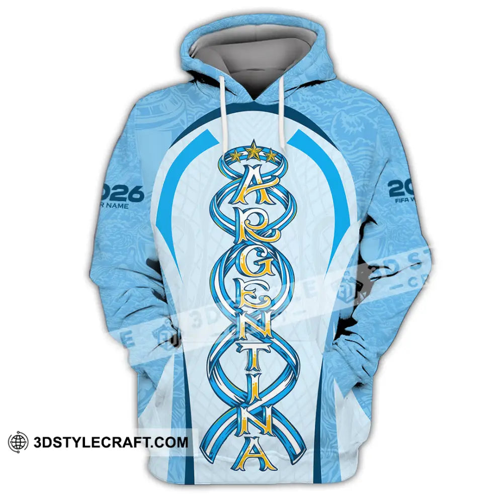 Unisex Shirt - Custom Argentina World Cup 2026 3D Shirt Hoodie / S T-shirt