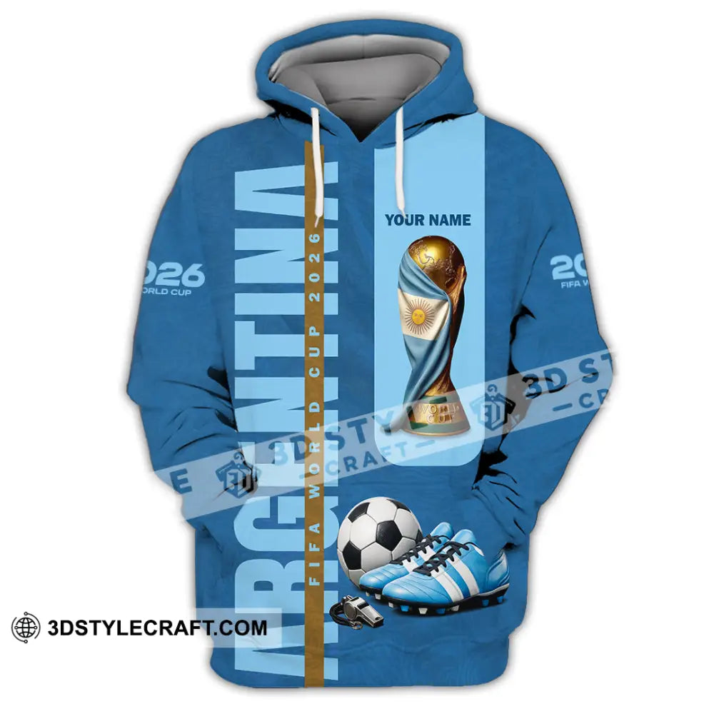 Unisex Shirt - Custom Argentina World Cup 2026 3D Shirt Hoodie / S T-shirt