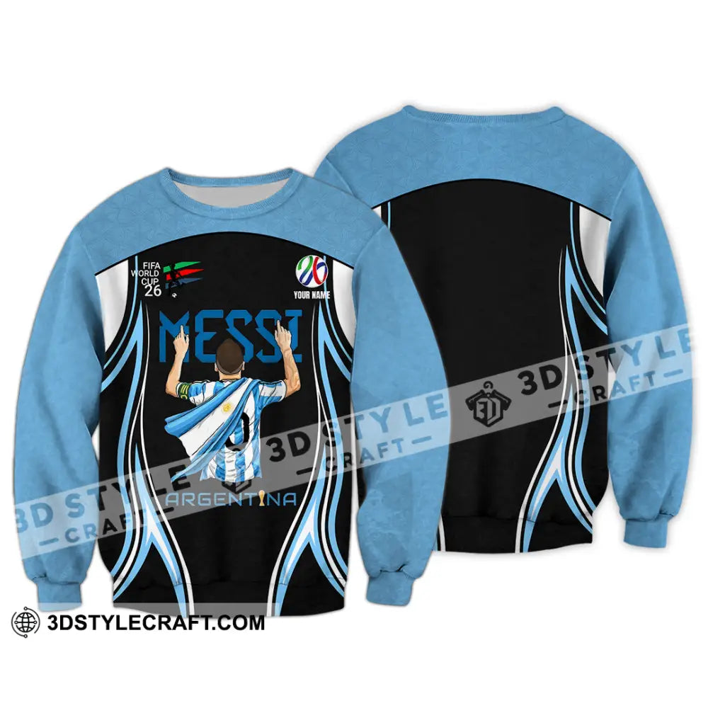 Unisex Shirt - Custom Argentina World Cup 2026 3D Shirt Long Sleeve / S T-shirt