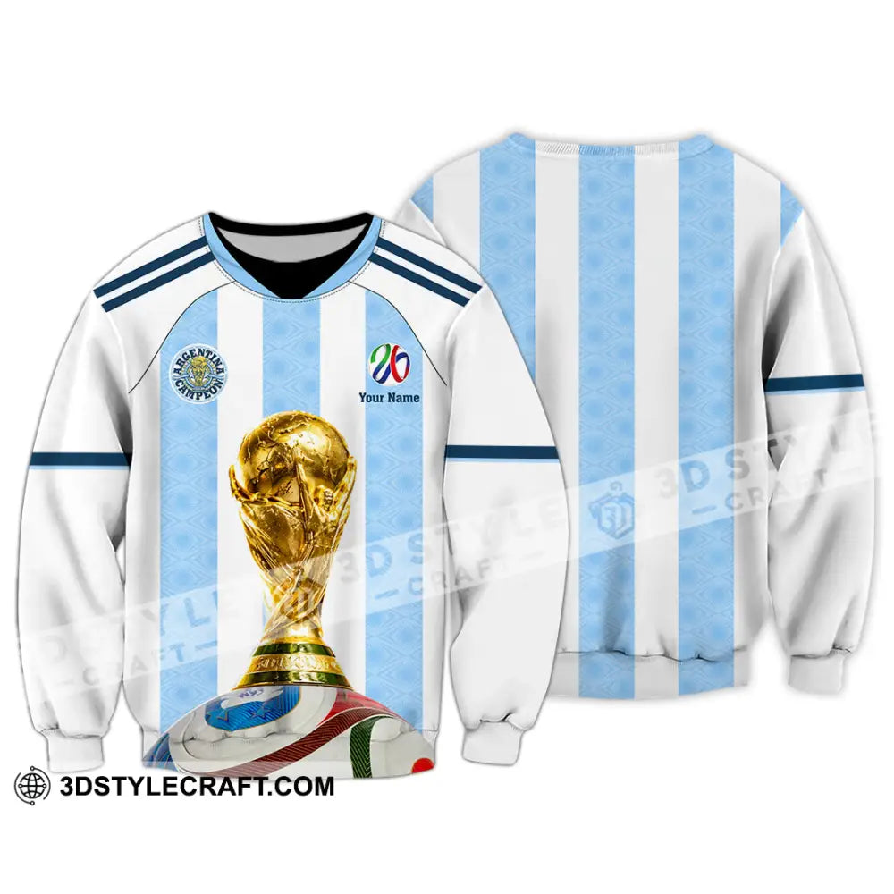 Unisex Shirt - Custom Argentina World Cup 2026 3D Shirt - Long Sleeve / S - T-shirt