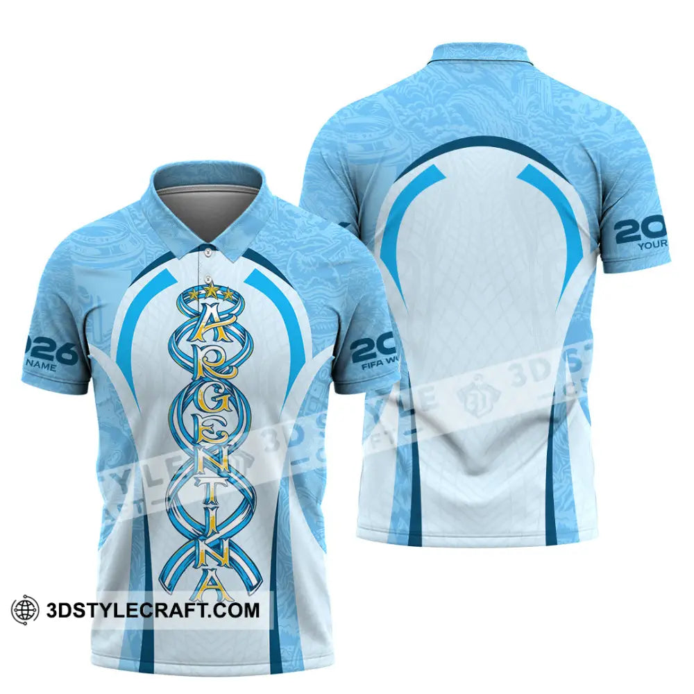 Unisex Shirt - Custom Argentina World Cup 2026 3D Shirt Polo Shirt / S T-shirt