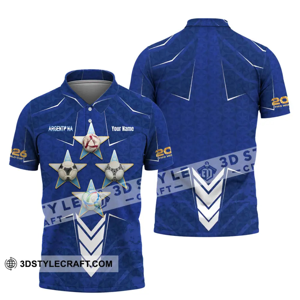 Unisex Shirt - Custom Argentina World Cup 2026 3D Shirt Polo Shirt / S T-shirt