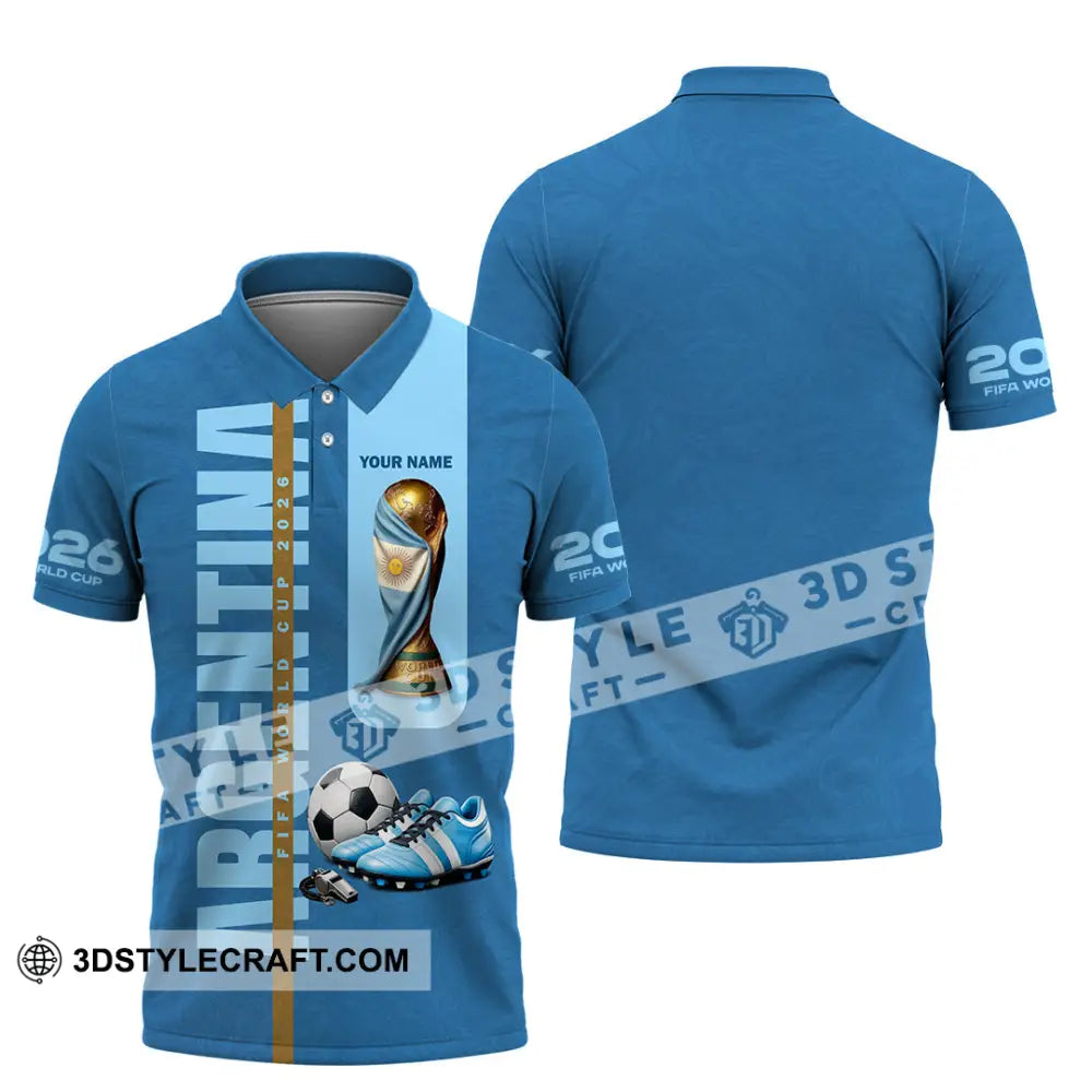 Unisex Shirt - Custom Argentina World Cup 2026 3D Shirt Polo Shirt / S T-shirt