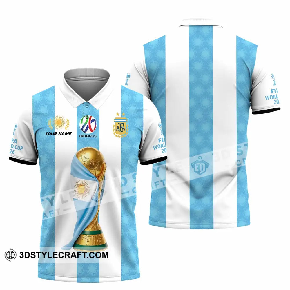 Unisex Shirt - Custom Argentina World Cup 2026 3D Shirt - Polo Shirt / S - T-shirt