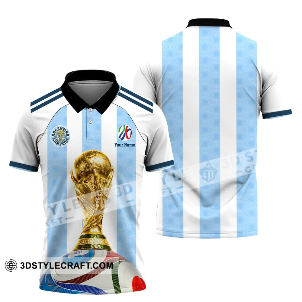 Unisex Shirt - Custom Argentina World Cup 2026 3D Shirt - Polo Shirt / S - T-shirt