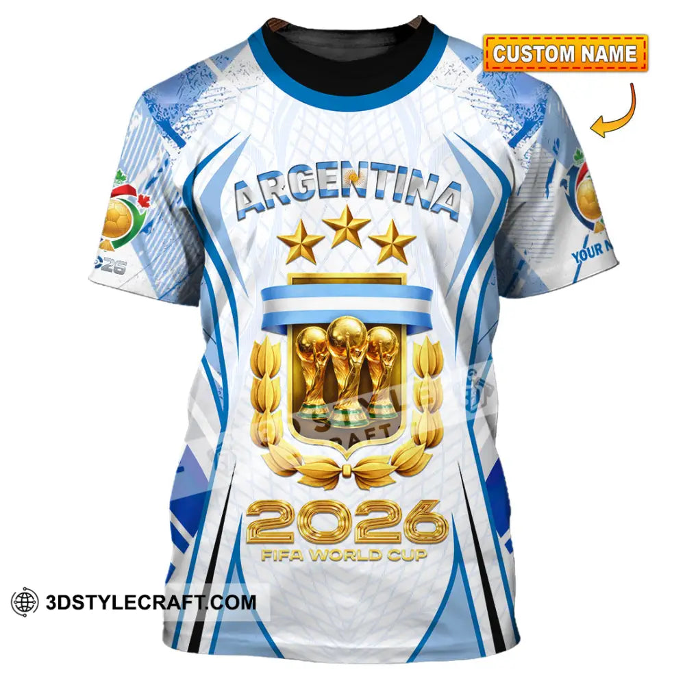 Unisex Shirt - Custom Argentina World Cup 2026 3D Shirt T-shirt