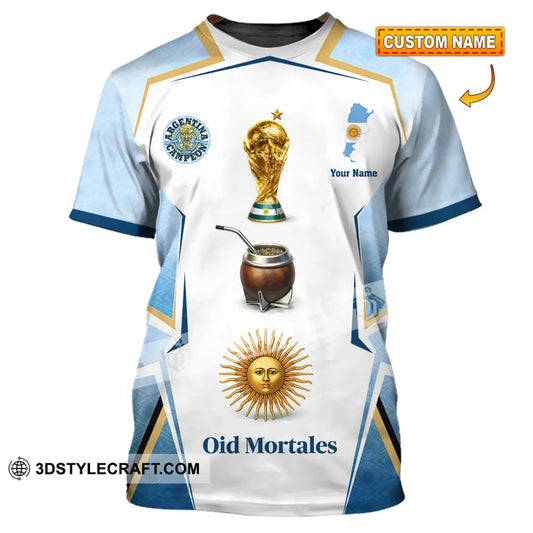 Unisex Shirt - Custom Argentina World Cup 2026 3D Shirt - T-shirt