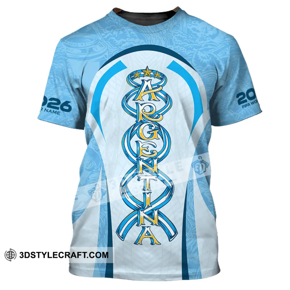 Unisex Shirt - Custom Argentina World Cup 2026 3D Shirt T-Shirt / S T-shirt