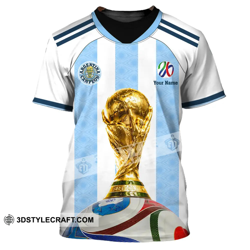 Unisex Shirt - Custom Argentina World Cup 2026 3D Shirt - T-Shirt / S - T-shirt