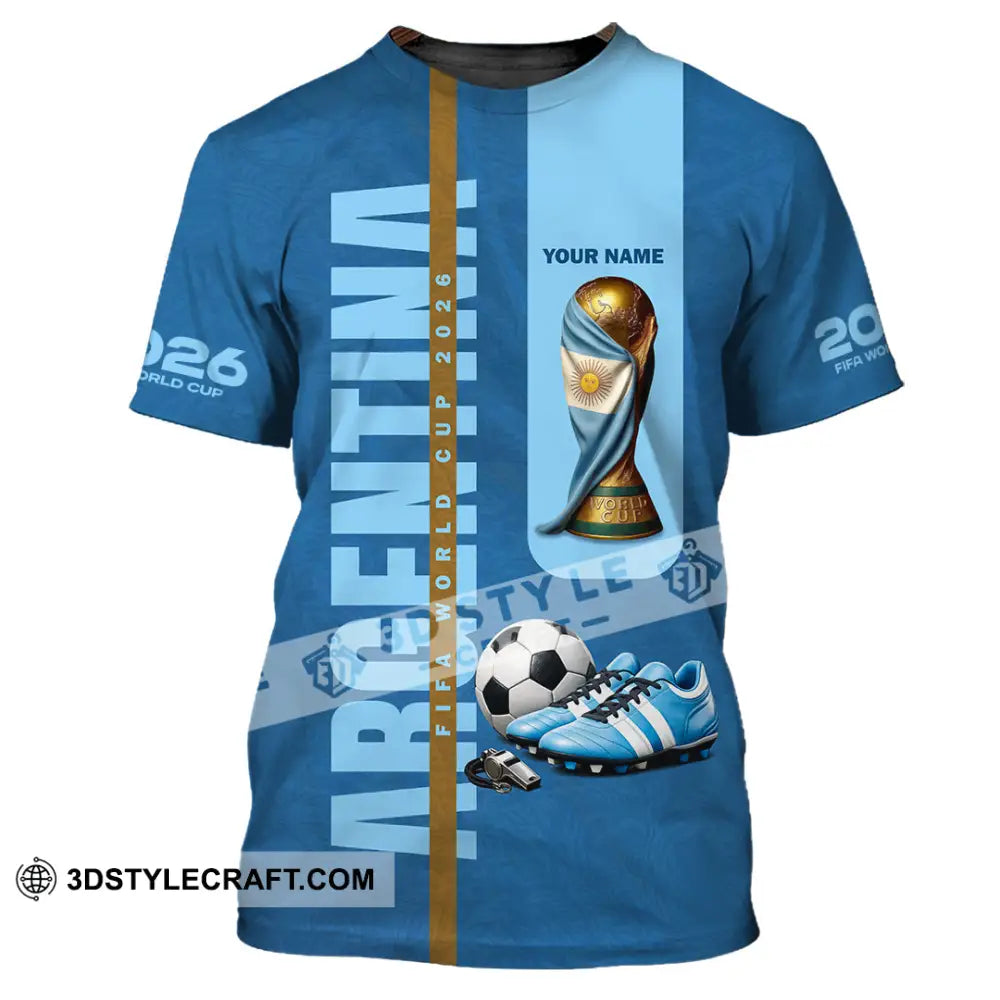 Unisex Shirt - Custom Argentina World Cup 2026 3D Shirt T-Shirt / S T-shirt