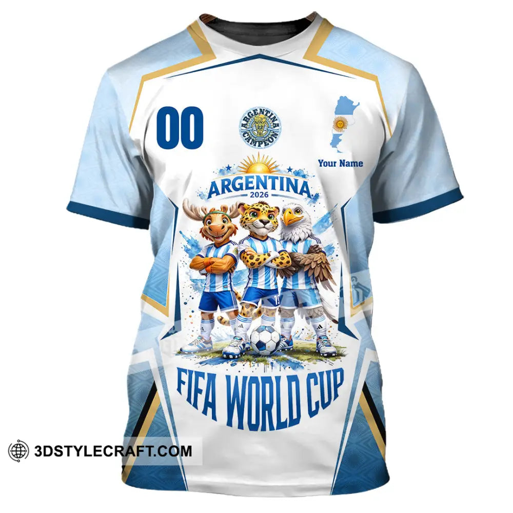 Unisex Shirt - Custom Argentina World Cup 2026 3D Shirt - T-Shirt / S - T-shirt