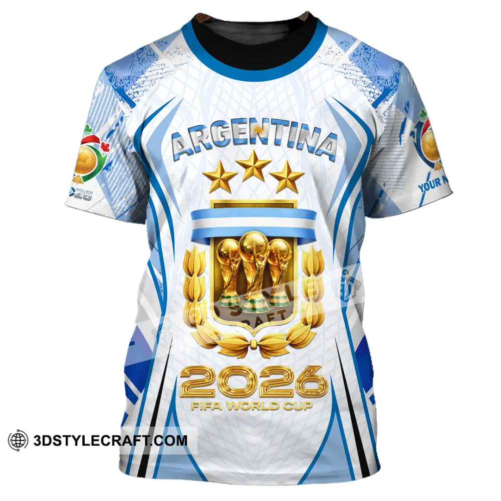 Unisex Shirt - Custom Argentina World Cup 2026 3D Shirt T-Shirt / S T-shirt
