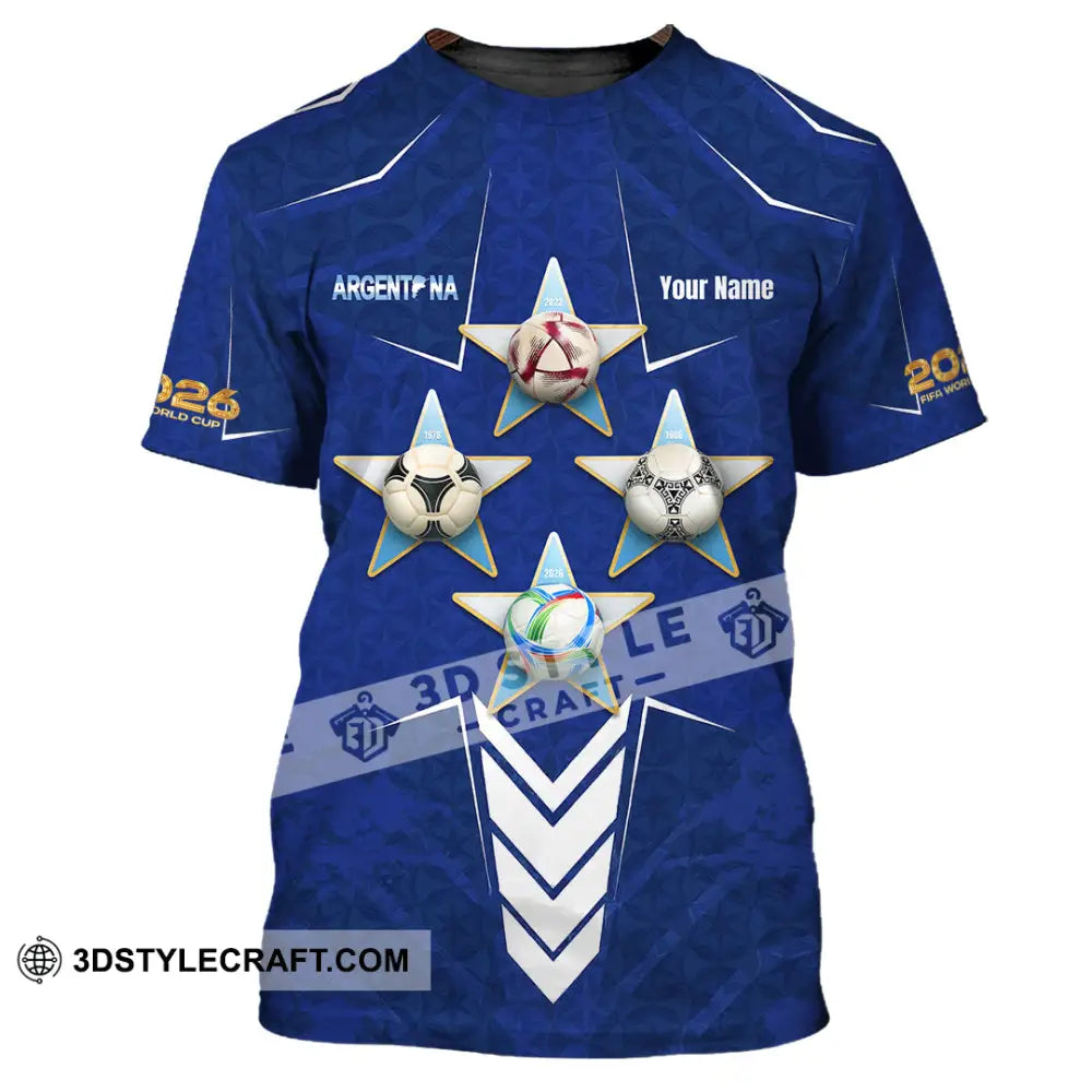 Unisex Shirt - Custom Argentina World Cup 2026 3D Shirt T-Shirt / S T-shirt