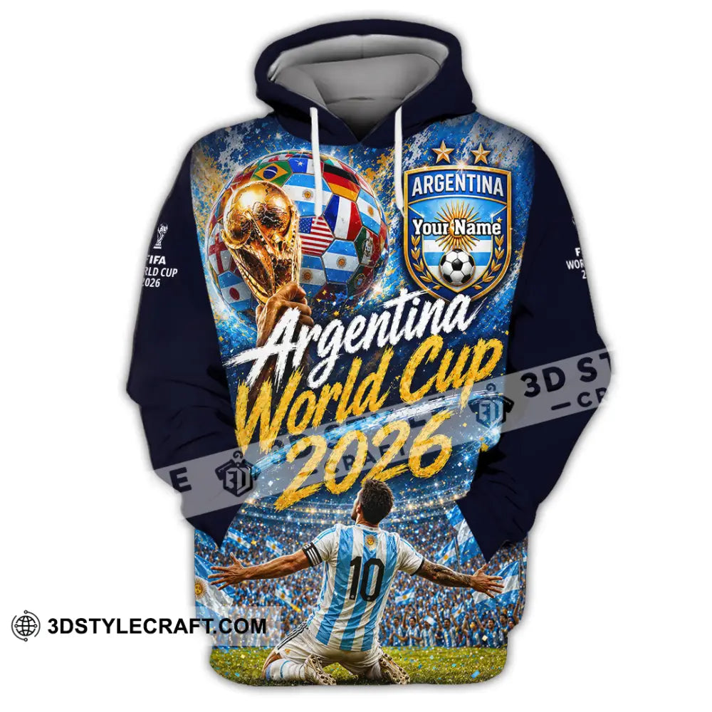 Unisex Shirt - Custom Argentina World Cup 2026 Shirt - Hoodie / S - T-shirt
