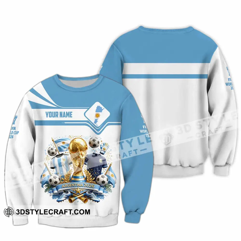 Unisex Shirt - Custom Argentina World Cup 2026 Shirt - Long Sleeve / S - T-shirt