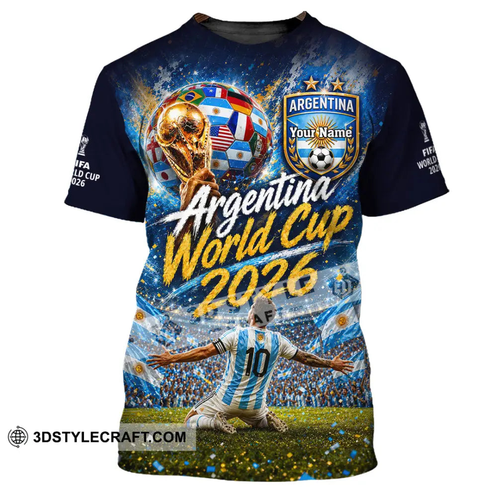 Unisex Shirt - Custom Argentina World Cup 2026 Shirt - T-Shirt / S - T-shirt