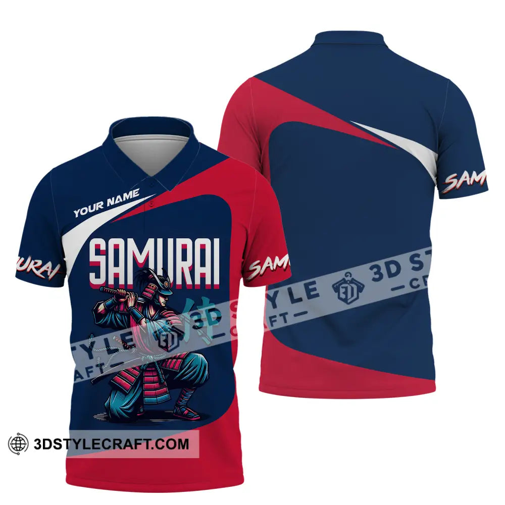 Unisex Shirt - Custom Armor Samurai Man Name Polo / S T-Shirt