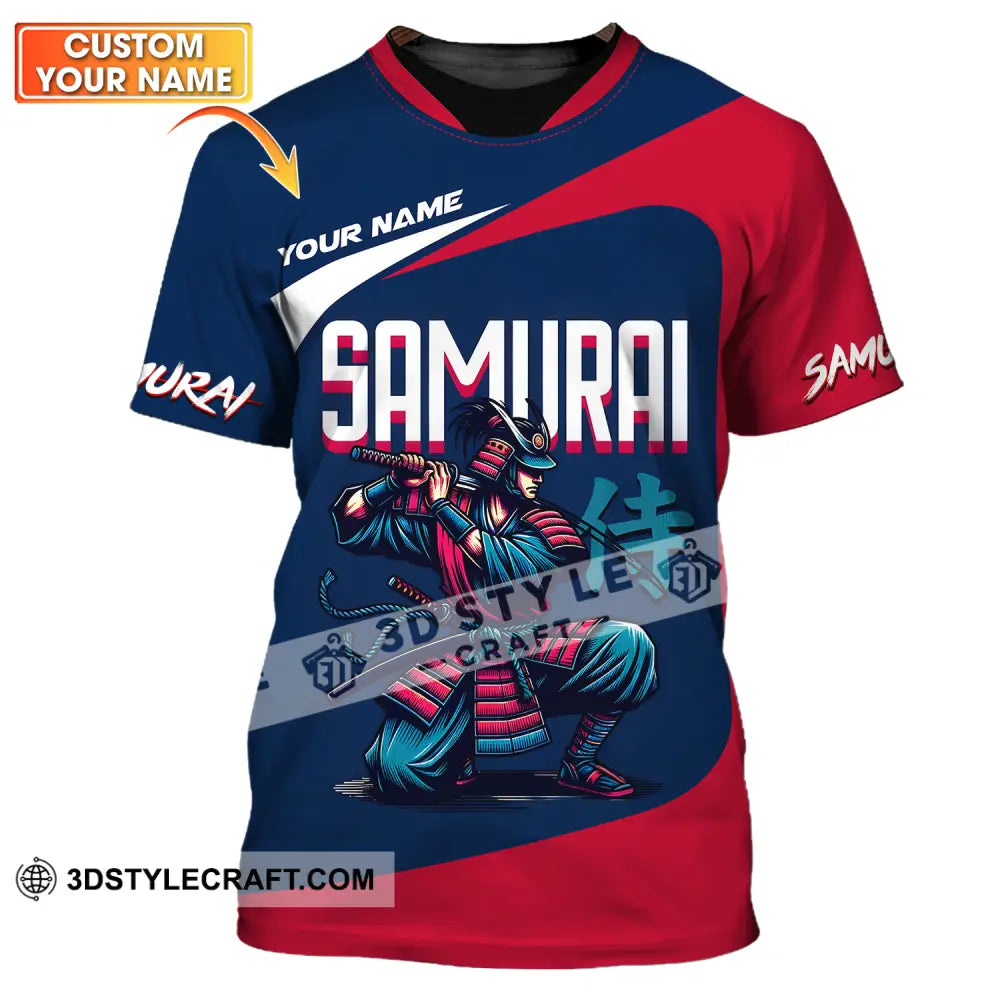 Unisex Shirt - Custom Armor Samurai Man Name T-Shirt