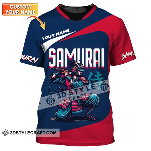 Unisex Shirt - Custom Armor Samurai Man Name T-Shirt