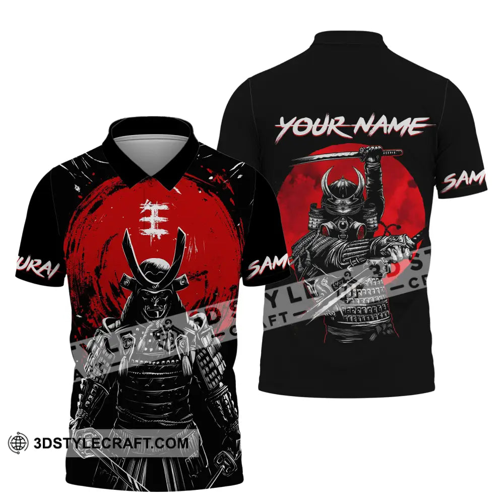 Unisex Shirt - Custom Armor Samurai Name Polo / S T-Shirt