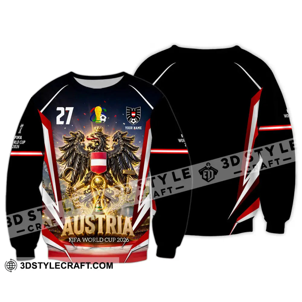 Unisex Shirt - Custom Austria World Cup 2026 Shirt - Long Sleeve / S - T-shirt