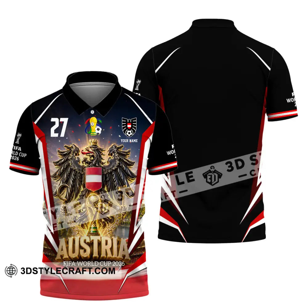 Unisex Shirt - Custom Austria World Cup 2026 Shirt - Polo Shirt / S - T-shirt