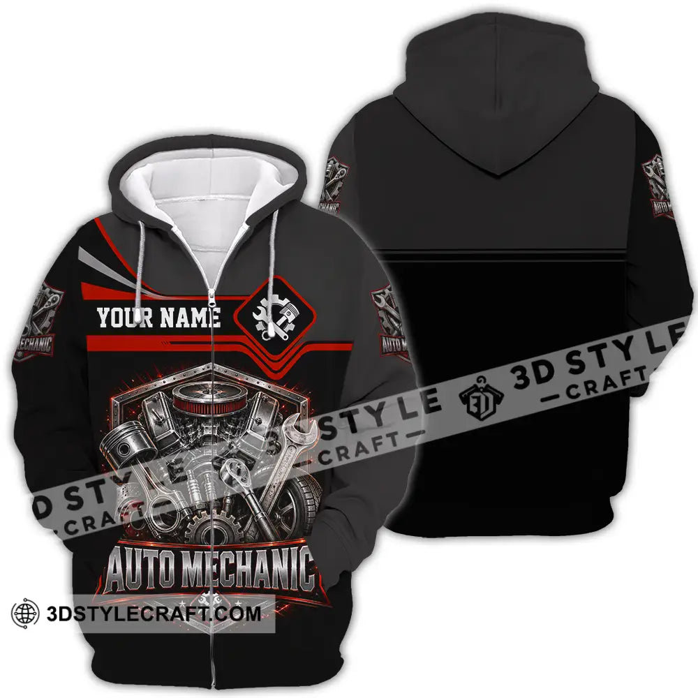 Unisex Shirt - Custom Auto Mechanic Shirt - Zipper Hoodie / S - T-shirt