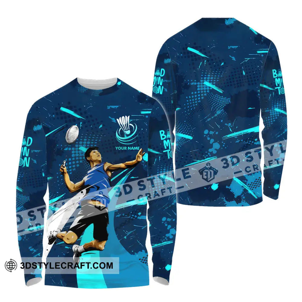 Unisex Shirt - Custom Badminton 3D Shirt Long Sleeve Shirt / S T-shirt