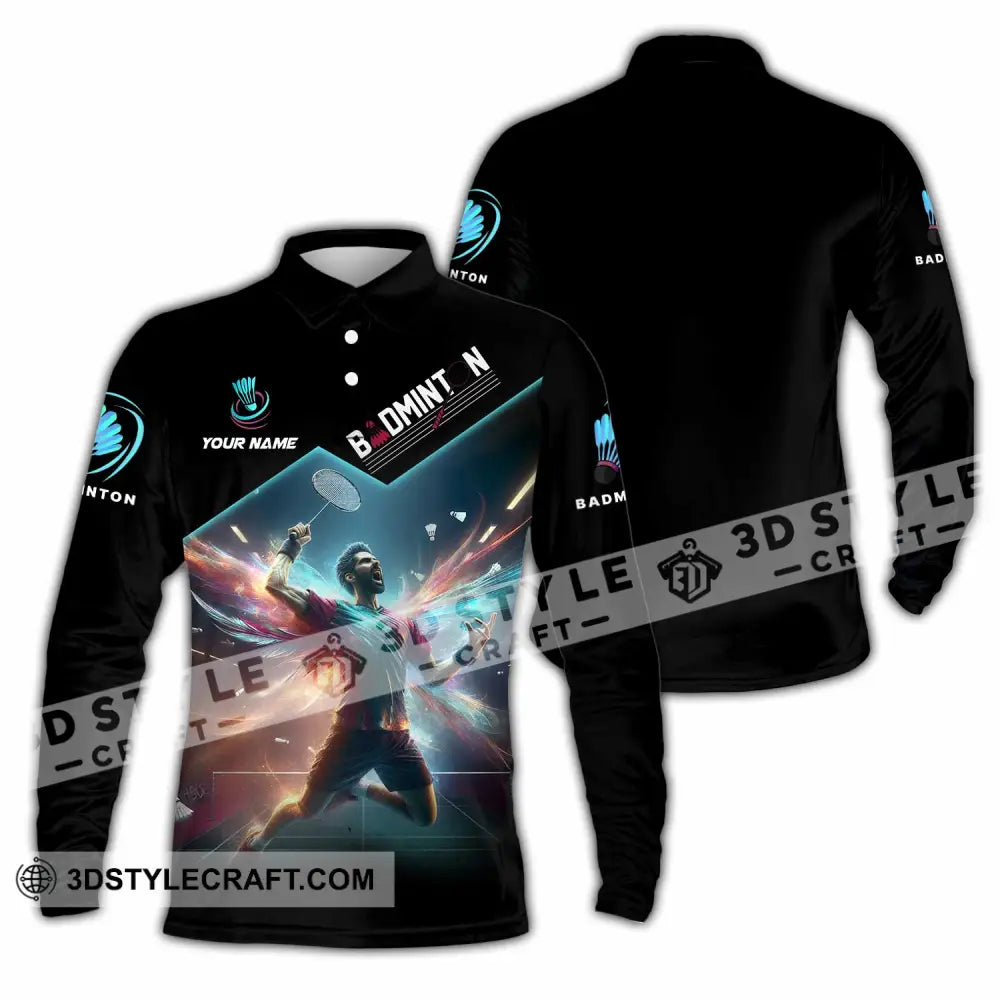 Unisex Shirt - Custom Badminton Shirt - Long Sleeve Polo / S - T-shirt